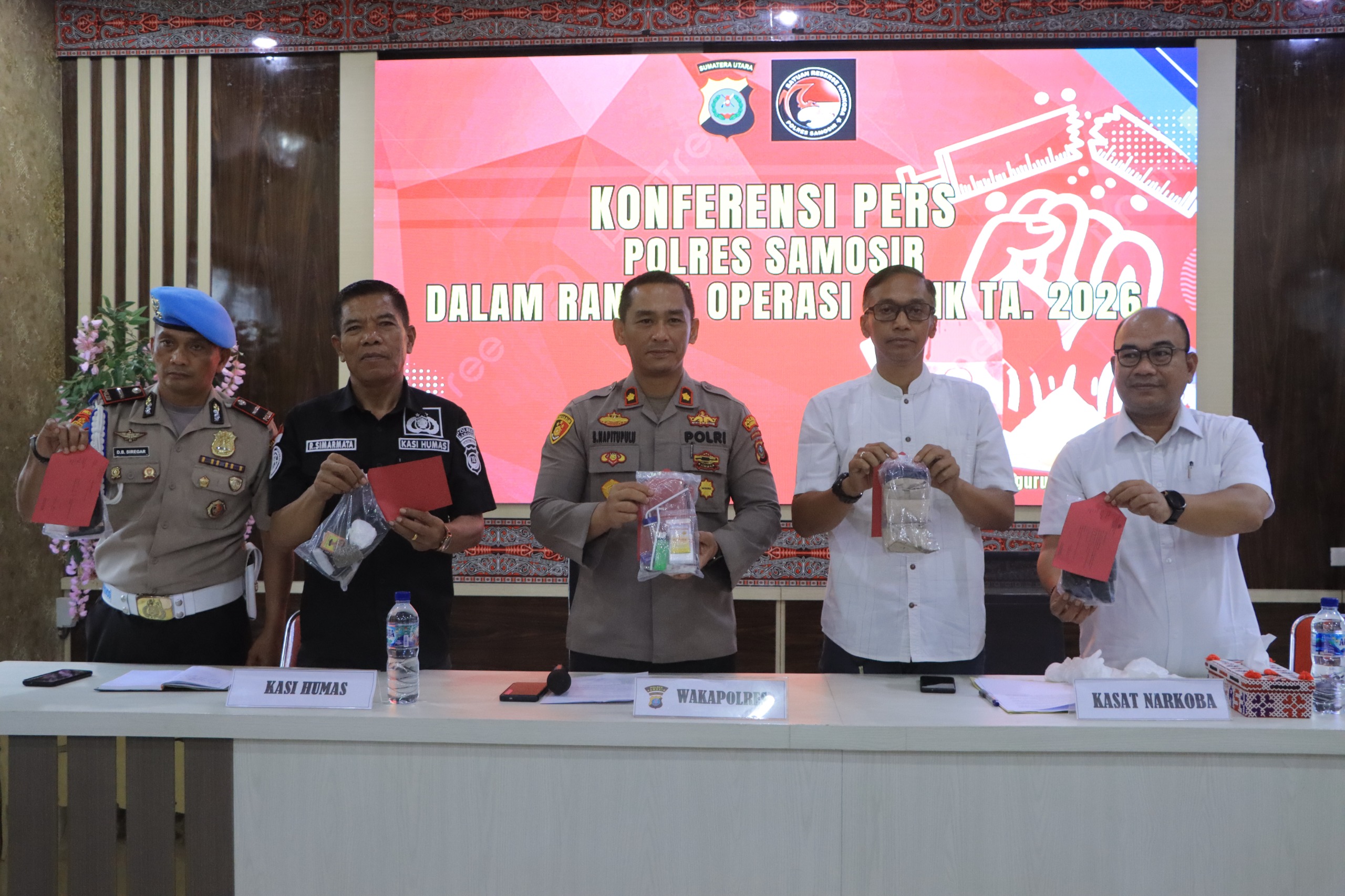 Operasi Antik Toba 2026 : Polres Samosir Amankan 7 Tersangka, Selamatkan 1.219 Jiwa dari Jerat Narkoba
