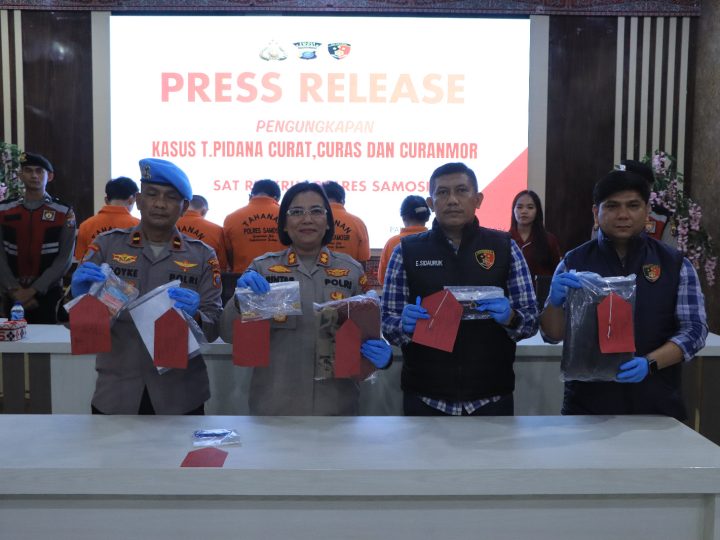 Polres Samosir Ungkap 3 Kasus Pencurian, 6 Tersangka Diamankan