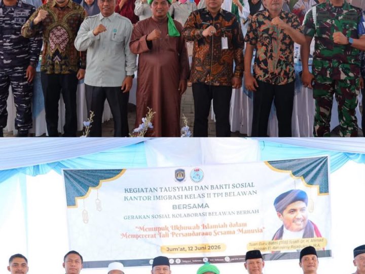 Kantor Imigrasi Kelas II TPI Belawan Bakti sosial dan Tausyah