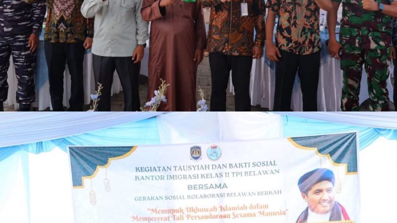 Kantor Imigrasi Kelas II TPI Belawan Bakti sosial dan Tausyah