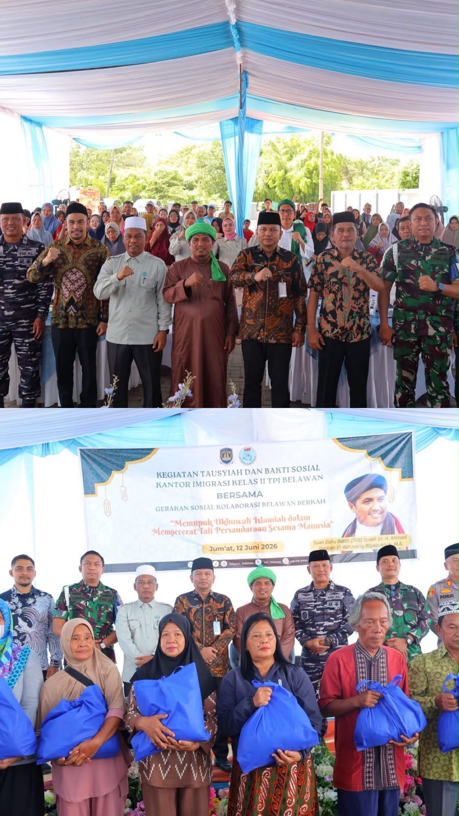 Kantor Imigrasi Kelas II TPI Belawan Bakti sosial dan Tausyah