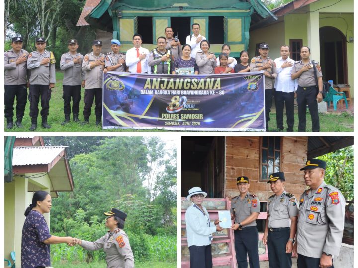 “Sambut Bhayangkara ke-80, Polres Samosir Anjangsana & Bagi Bingkisan ke Warakauri”