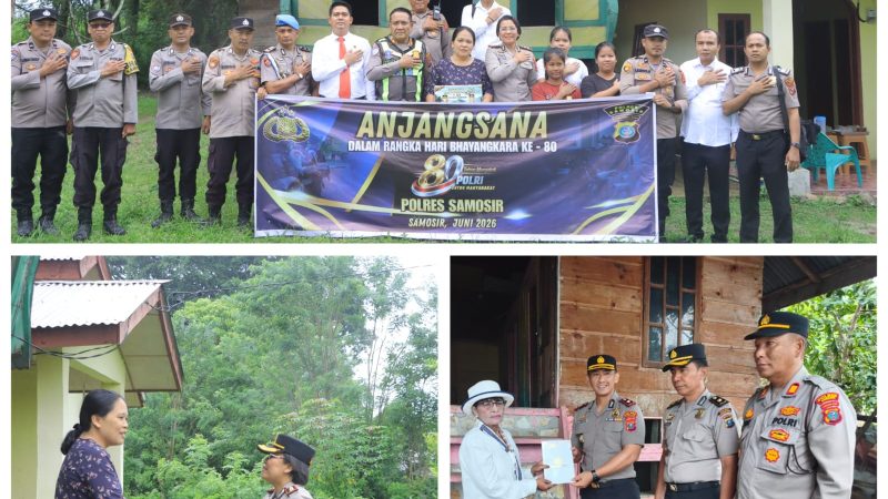 “Sambut Bhayangkara ke-80, Polres Samosir Anjangsana & Bagi Bingkisan ke Warakauri”