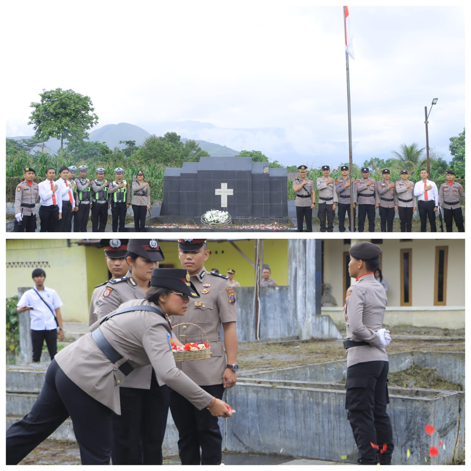 “Meneladani Pengorbanan Pahlawan, Polres Samosir Gelar Ziarah & Tabur Bunga di Hari Bhayangkara Ke-80”
