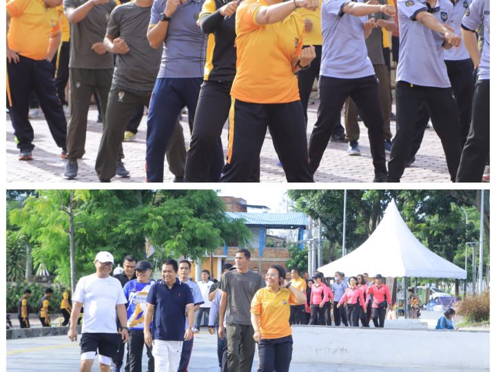 “Sambut Hari Bhayangkara ke-80, Forkopimda Samosir Jalan Santai dan Senam Bareng Perkuat Sinergi”