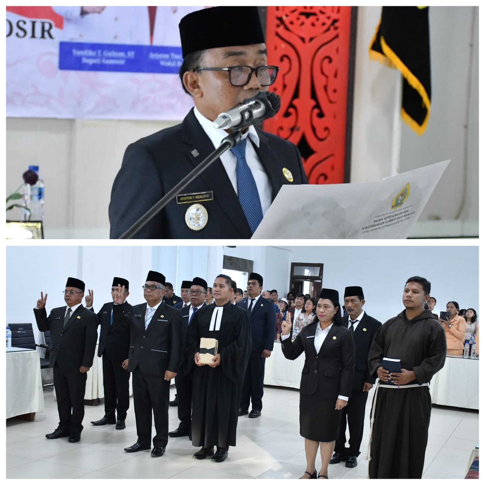 “Bupati Absen, Wabup Ariston Pimpin Pelantikan 9 Pejabat Eselon II Samosir : ‘Turunkan Ego Sektoral'”