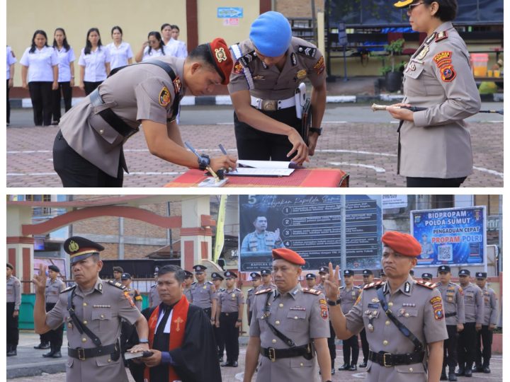 “Segarkan Kepemimpinan, Kapolres Samosir Lantik Kabag Log dan Sertijab Kasat Reskrim”