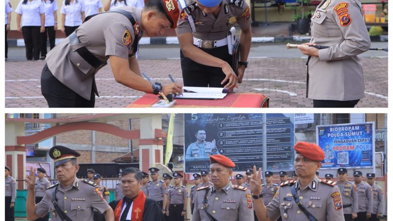 “Segarkan Kepemimpinan, Kapolres Samosir Lantik Kabag Log dan Sertijab Kasat Reskrim”