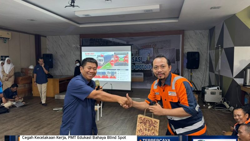 Cegah Kecelakaan Kerja, PMT Edukasi Bahaya Blind Spot di Terminal Belawan