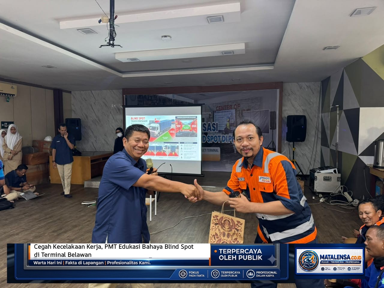 Cegah Kecelakaan Kerja, PMT Edukasi Bahaya Blind Spot di Terminal Belawan