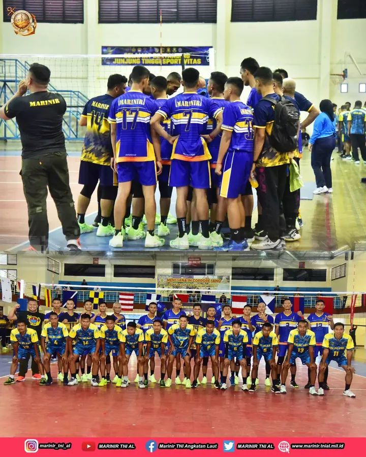Kontingen Korps Marinir Borong Kemenangan Pada Cabang Bola Voli Putra dan Tenis Lapangan Di Poral TNI AL 2026