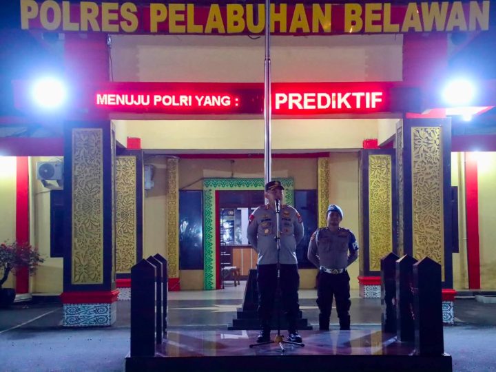 Kapolres Pelabuhan Belawan Pimpin Apel Patroli KRYD Skala Besar Antisipasi 3C