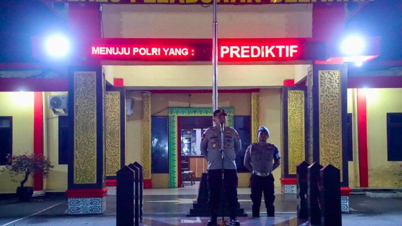Kapolres Pelabuhan Belawan Pimpin Apel Patroli KRYD Skala Besar Antisipasi 3C