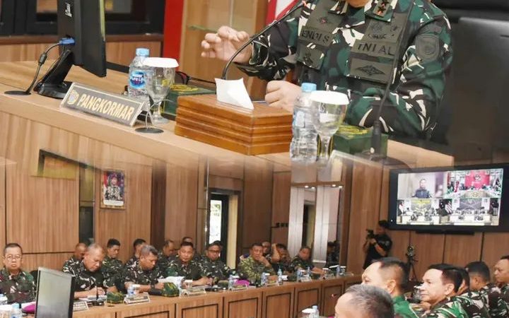 Pangkormar Terima Paparan Rencana Garis Besar Latihan Terintegrasi TNI TA 2026