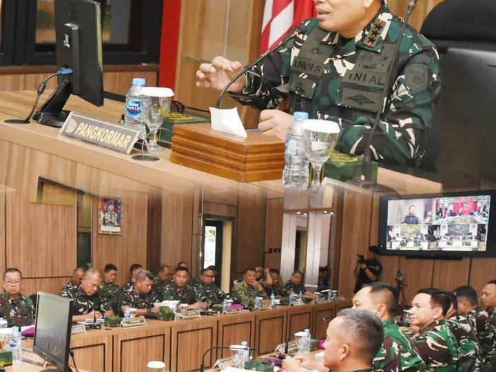 Pangkormar Terima Paparan Rencana Garis Besar Latihan Terintegrasi TNI TA 2026