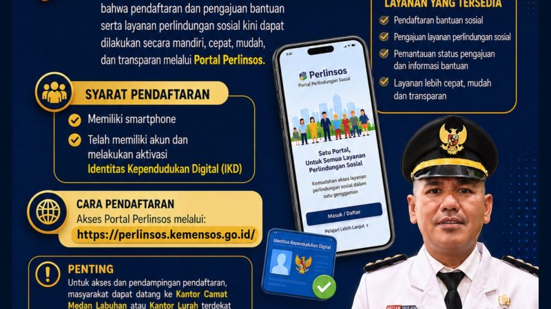 Portal Perlinsos Hadir Permudah Akses Bantuan Sosial, Camat Medan Labuhan Ajak Masyarakat Beralih ke Layanan Digital