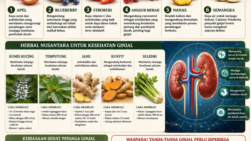 Rahasia Herbal Nusantara untuk Menjaga Kesehatan Ginjal : Warisan Leluhur yang Tetap Relevan di Era Modern