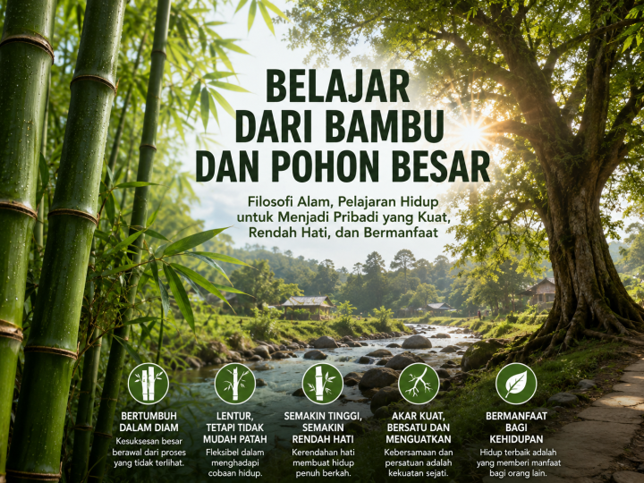 Belajar dari Pohon Bambu : Semakin Tinggi, Semakin Lentur Menghadapi Kehidupan