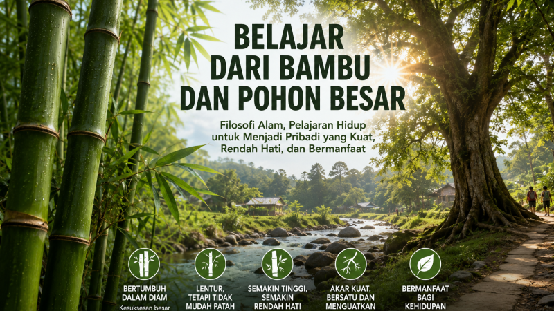 Belajar dari Pohon Bambu : Semakin Tinggi, Semakin Lentur Menghadapi Kehidupan