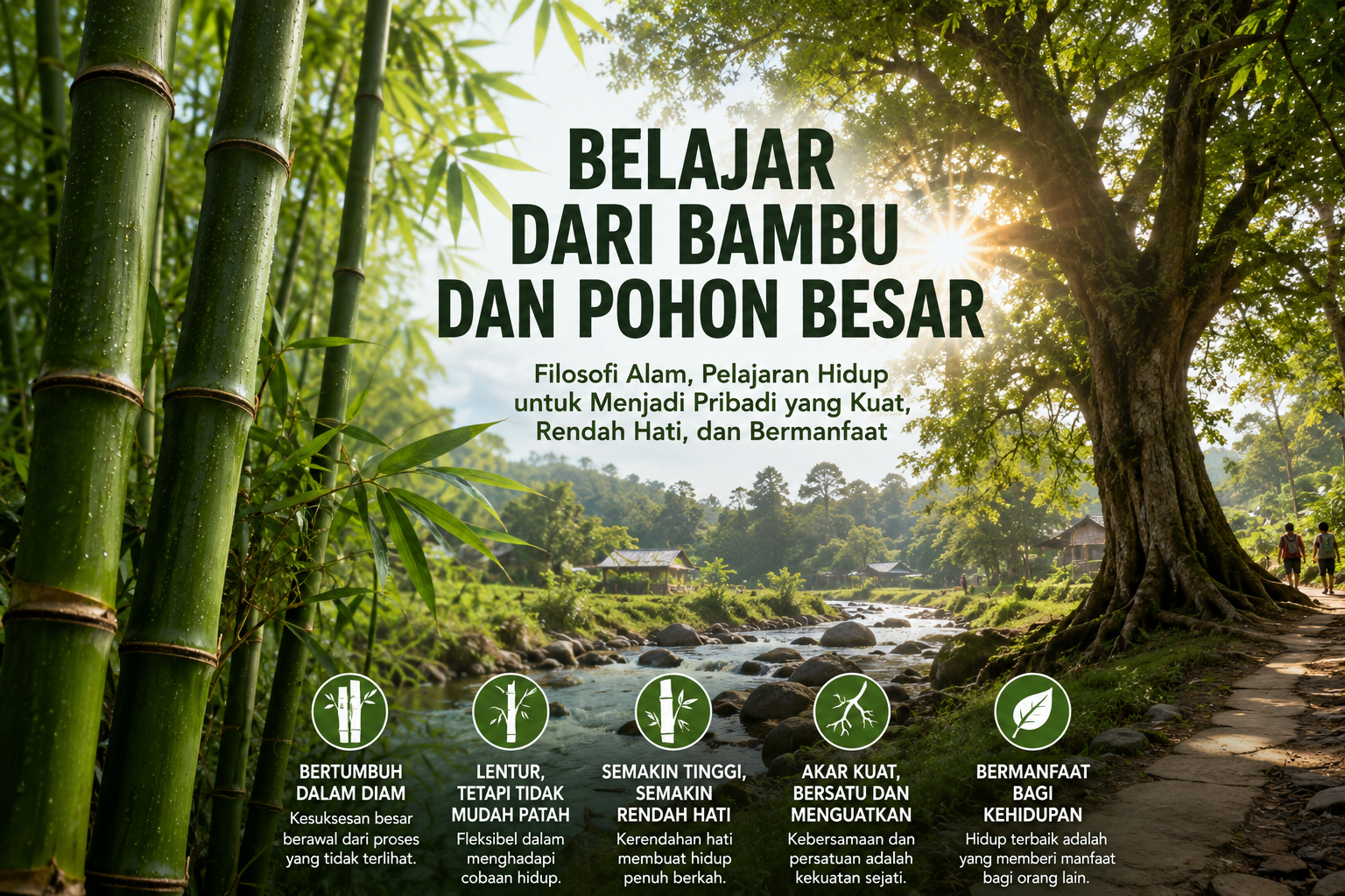 Belajar dari Pohon Bambu : Semakin Tinggi, Semakin Lentur Menghadapi Kehidupan