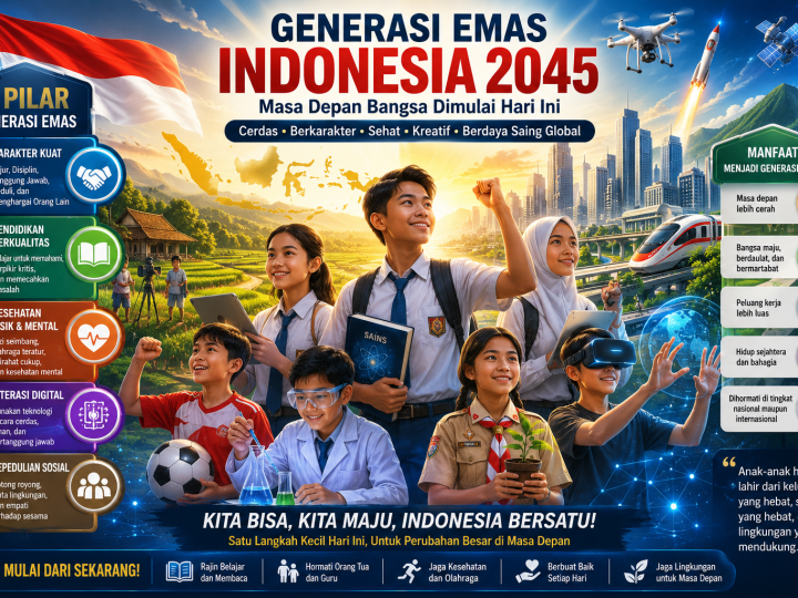 Generasi Emas Indonesia 2045 : Masa Depan Bangsa Sedang Dibentuk Hari Ini, Bukan Besok