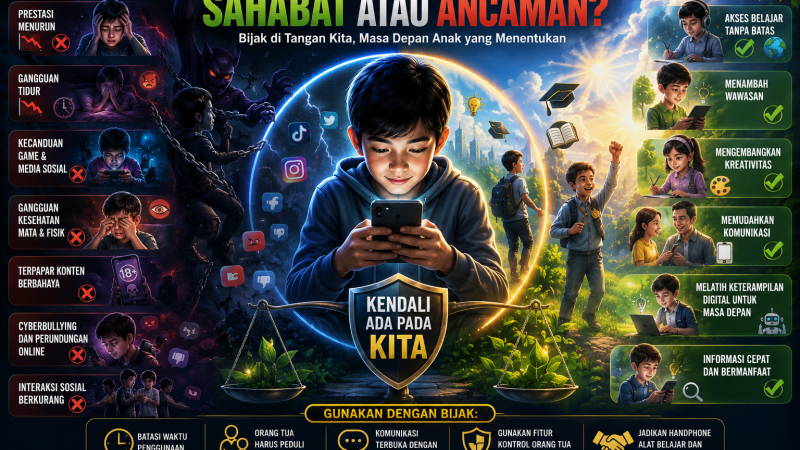 Handphone : Sahabat atau Ancaman? Orang Tua Wajib Pahami Dampaknya bagi Tumbuh Kembang Anak