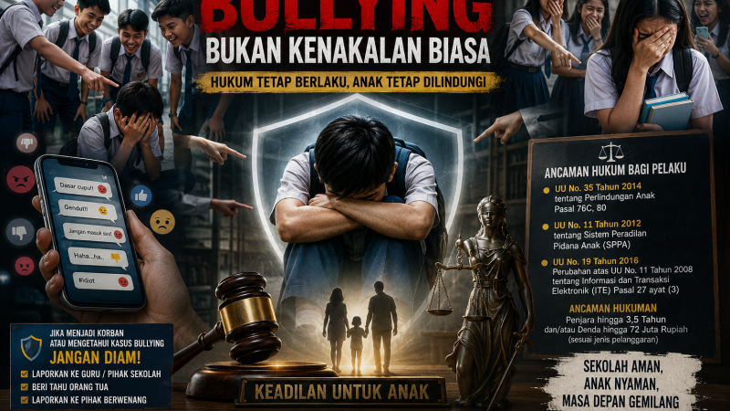 Darurat Bullying di Sekolah : Masih Dianggap Kenakalan, Padahal Bisa Berujung Pidana