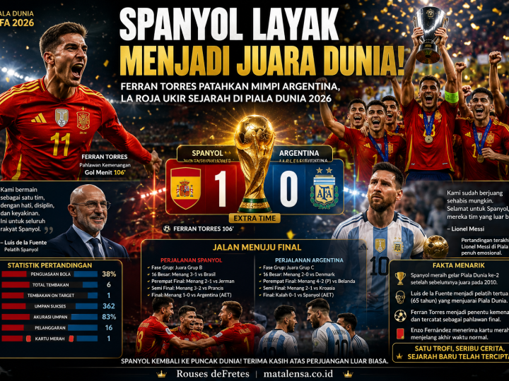 SPANYOL LAYAK MENJADI JUARA DUNIA! Ferran Torres Patahkan Mimpi Argentina, La Roja Ukir Sejarah di Piala Dunia 2026