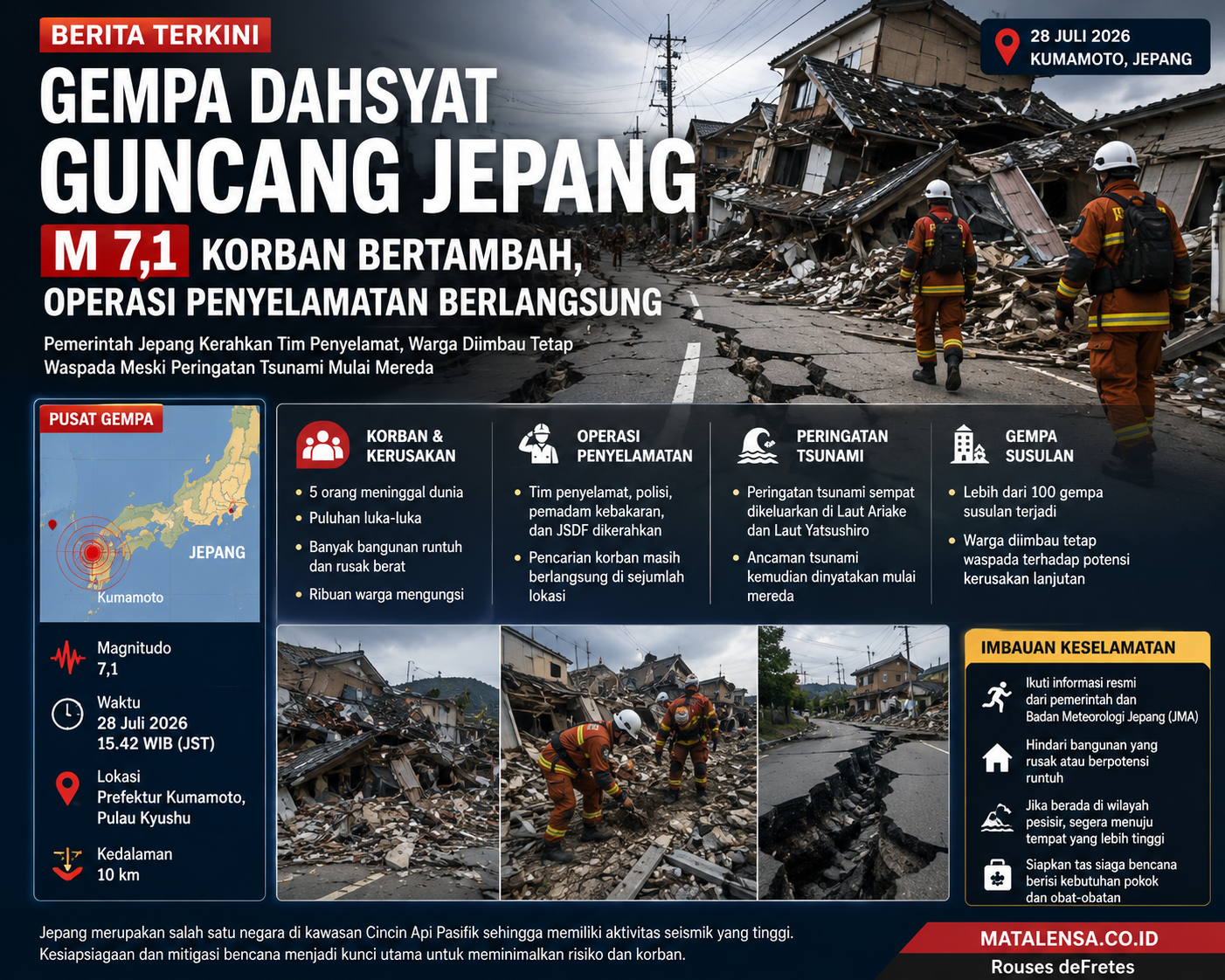Gempa Dahsyat M 7,1 Guncang Jepang, Korban Bertambah, Operasi Penyelamatan Berlangsung di Tengah Ancaman Gempa Susulan