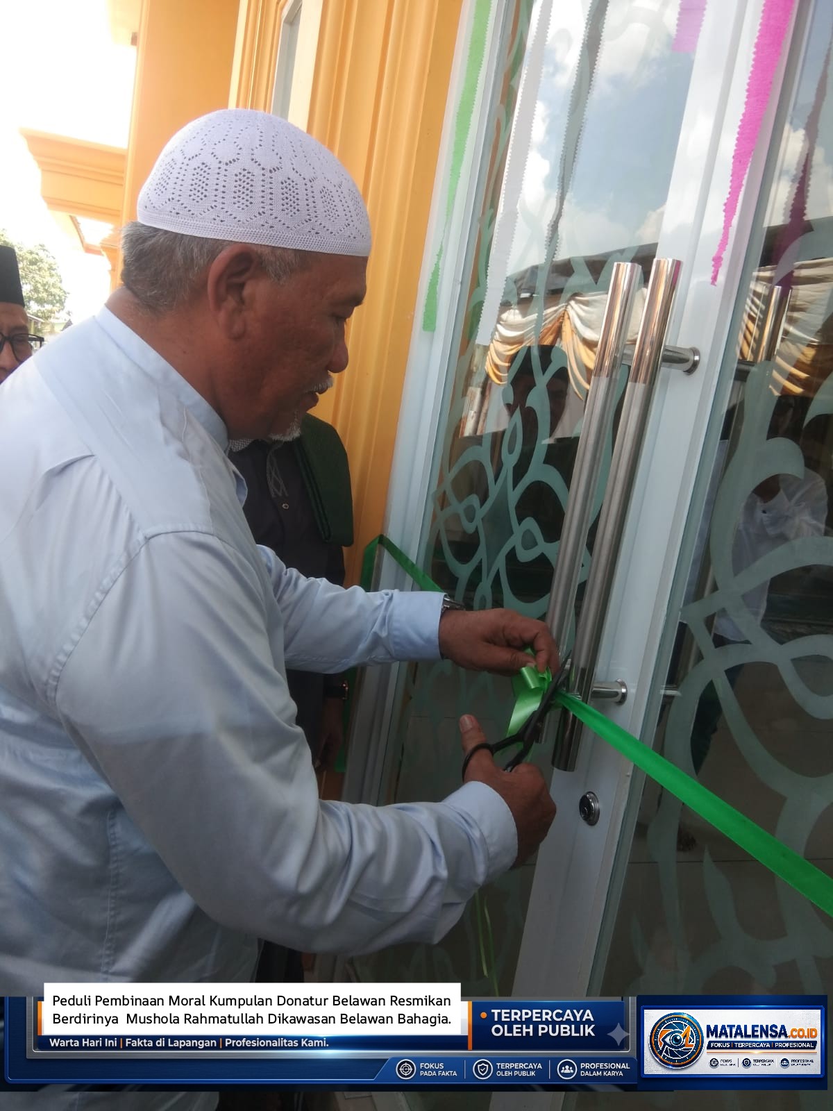 Peduli Pembinaan Moral Kumpulan Donatur Belawan Resmikan Berdirinya  Mushola Rahmatullah Dikawasan Belawan Bahagia.