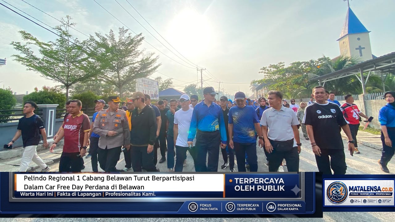 Pelindo Regional 1 Cabang Belawan Turut Berpartisipasi Dalam Car Free Day Perdana di Belawan