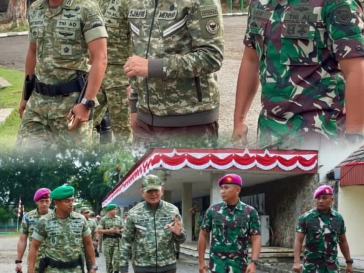 Menhan RI dan Wakil Panglima TNI Tinjau Kesiapan Operasional di Langkat, Apresiasi Dedikasi Yonif 8 Marinir dalam Penanganan Bencana dan Pengamanan Perbatasan