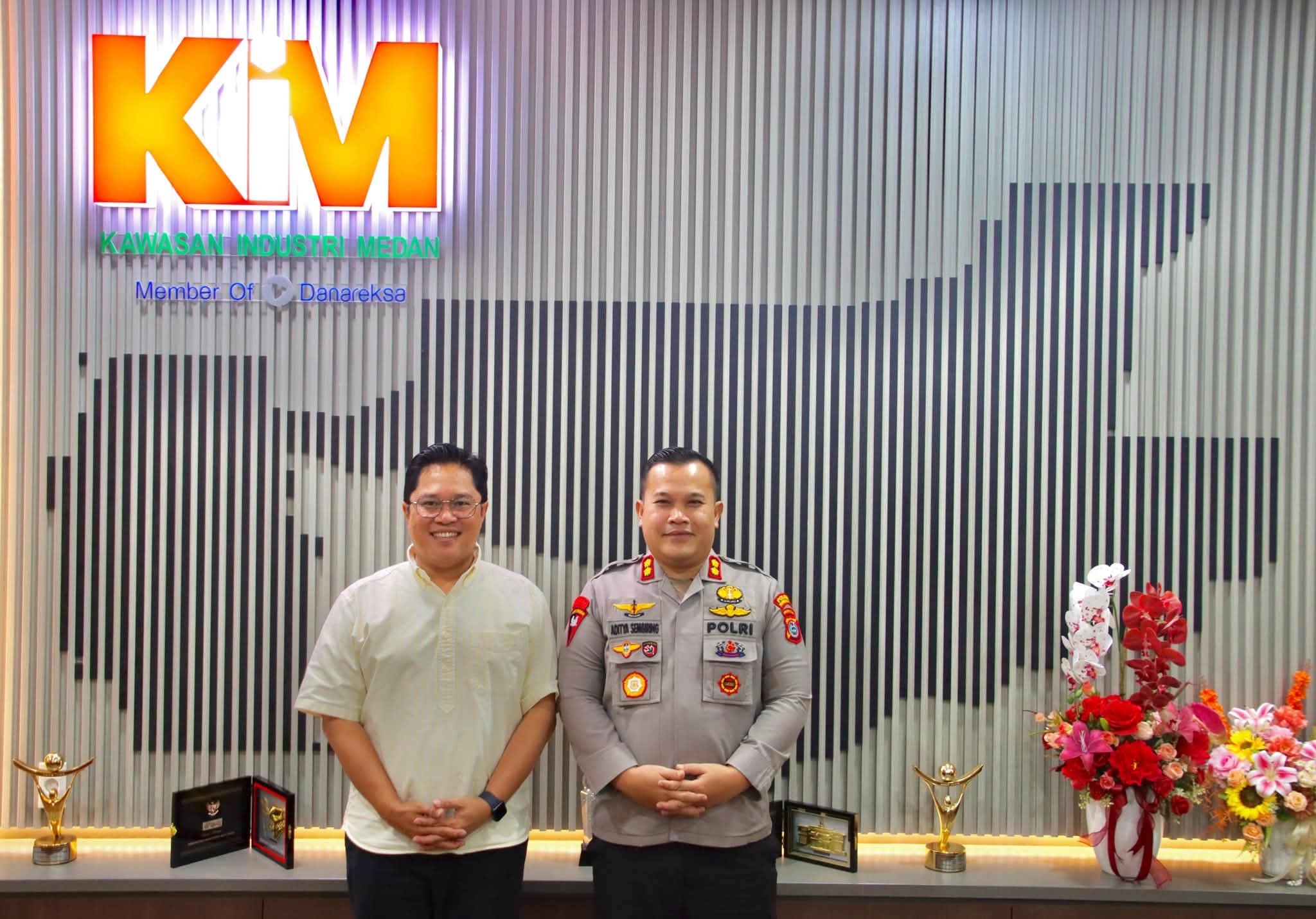 Sinergi Perkuat Kondusitivitas Sektor Indistri Kapolres Pelabuhan Belawan Kunjungi Dirut KIM