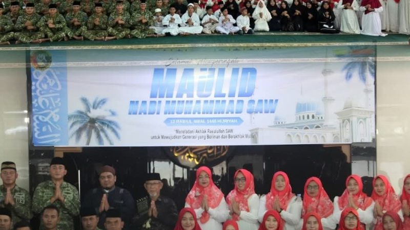 Batalyon Infanteri 8 Marinir Menggelar Tausyiah Agama Memperingati Maulid Nabi Muhammad SAW 