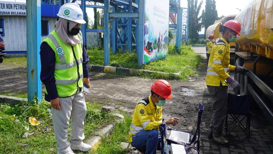 Pelindo Regional 1 Gelar Uji Emisi Kendaraan di Buffer Area Gate 2 Pelabuhan Belawan