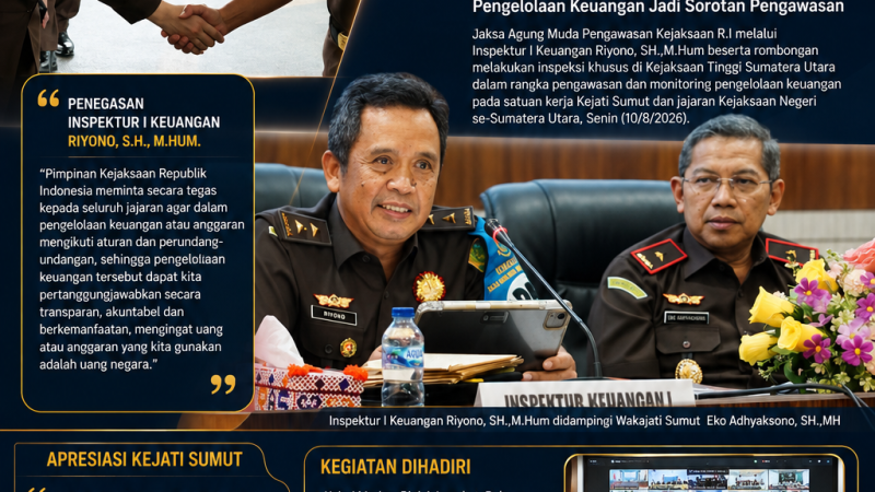 JAM Pengawasan Kejaksaan Agung RI Turun ke Sumut, Pengelolaan Anggaran Kejati dan Jajaran Diperiksa