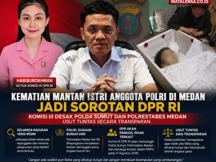 Kematian Mantan Istri Anggota Polri di Medan Jadi Sorotan DPR, Komisi III Minta Kasus Diusut Transparan dan Berbasis Bukti