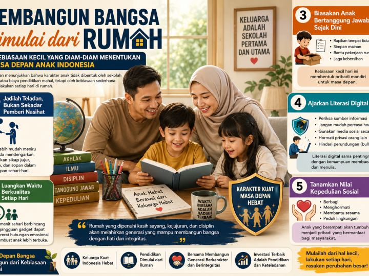 Membangun Bangsa Dimulai dari Rumah: Lima Kebiasaan Kecil yang Diam-Diam Menentukan Masa Depan Anak Indonesia
