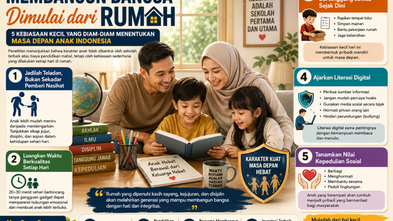 Membangun Bangsa Dimulai dari Rumah: Lima Kebiasaan Kecil yang Diam-Diam Menentukan Masa Depan Anak Indonesia