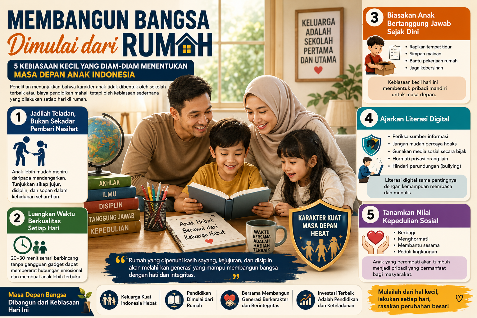 Membangun Bangsa Dimulai dari Rumah: Lima Kebiasaan Kecil yang Diam-Diam Menentukan Masa Depan Anak Indonesia