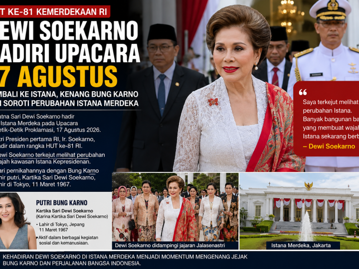 Kembali ke Istana di HUT ke-81 RI, Dewi Soekarno Kenang Bung Karno dan Soroti Perubahan Wajah Istana