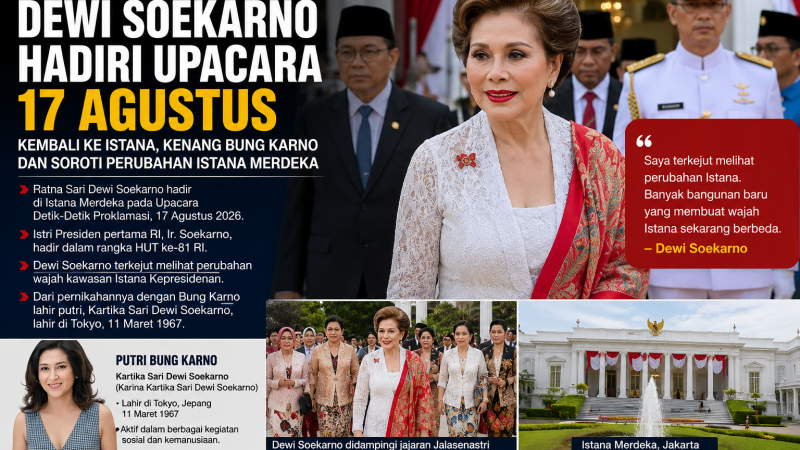 Kembali ke Istana di HUT ke-81 RI, Dewi Soekarno Kenang Bung Karno dan Soroti Perubahan Wajah Istana