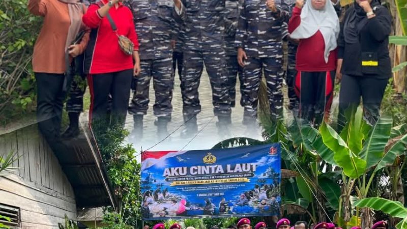 Bersama Rakyat Yonif 8 Marinir Tebar Kepedulian Melalui Bakti Sosial 