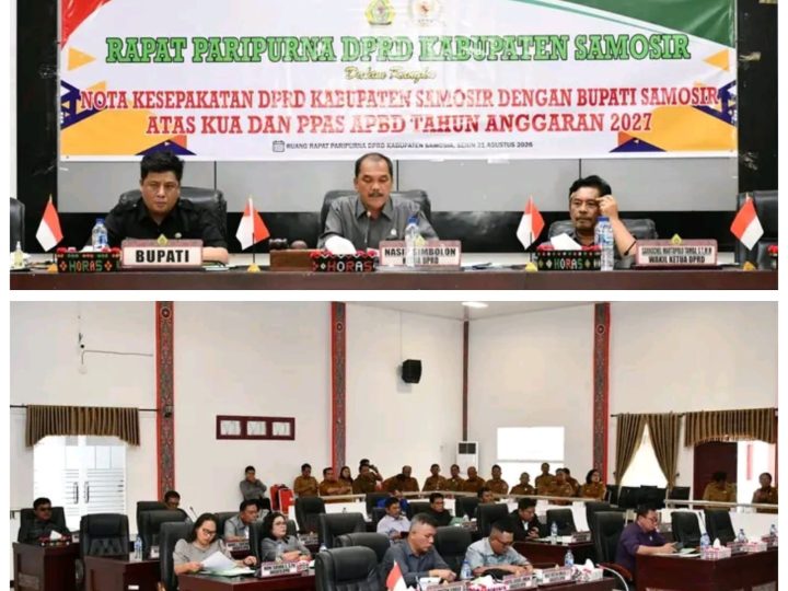 “Eksekutif dan Legislatif Samosir Sepakati KUA-PPAS APBD 2027: Fokus SDM, Ekonomi, dan Infrastruktur”