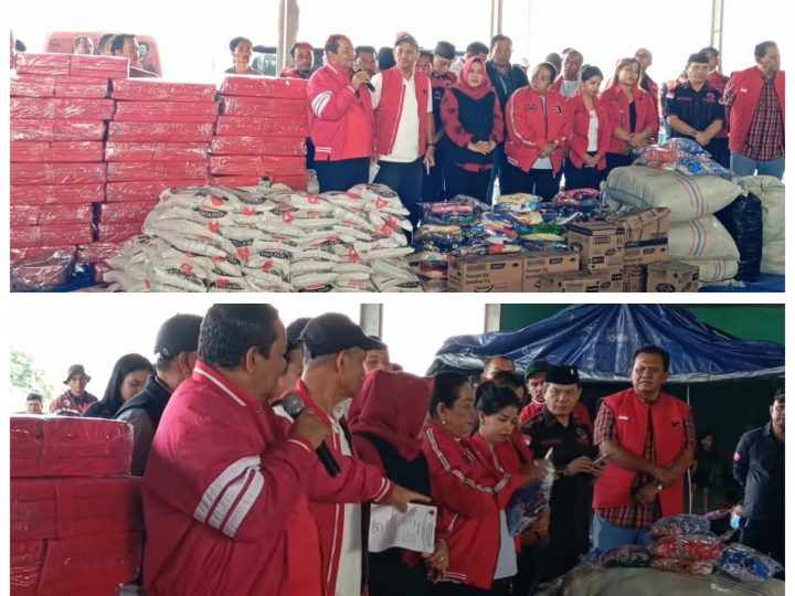 “Megawati Titip Bantuan untuk Korban Sinabung : PDI Perjuangan Sumut Salurkan Matras, Selimut dan Beras ke Jambur Suka Tepu”