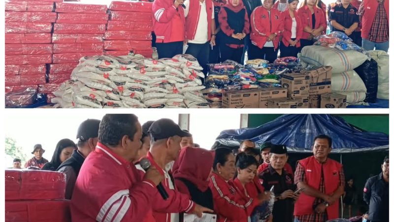 “Megawati Titip Bantuan untuk Korban Sinabung : PDI Perjuangan Sumut Salurkan Matras, Selimut dan Beras ke Jambur Suka Tepu”