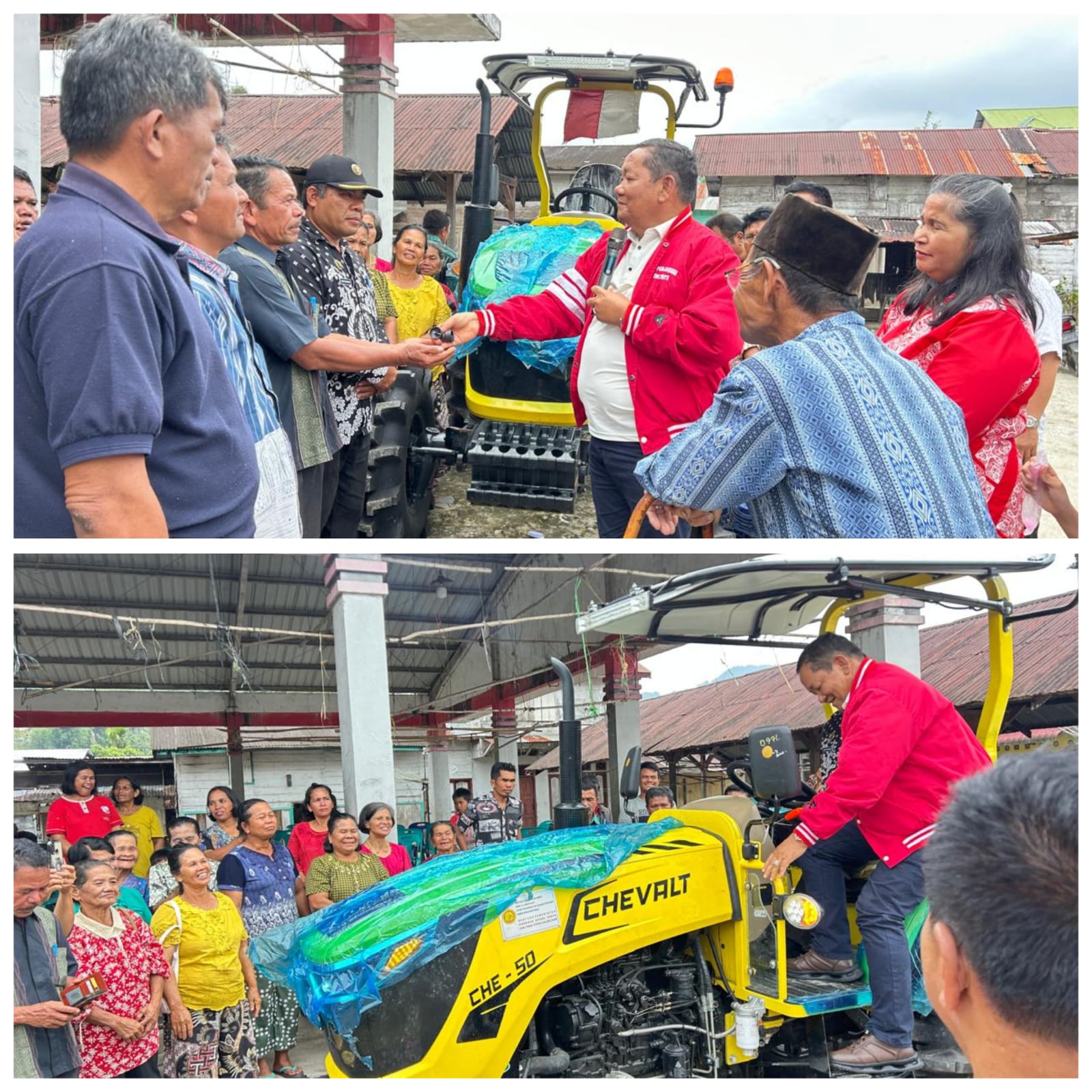 “Harapan Baru dari Parlilitan : Traktor dari Rapidin Simbolon Bikin Petani Sionom Hudon Semringah”