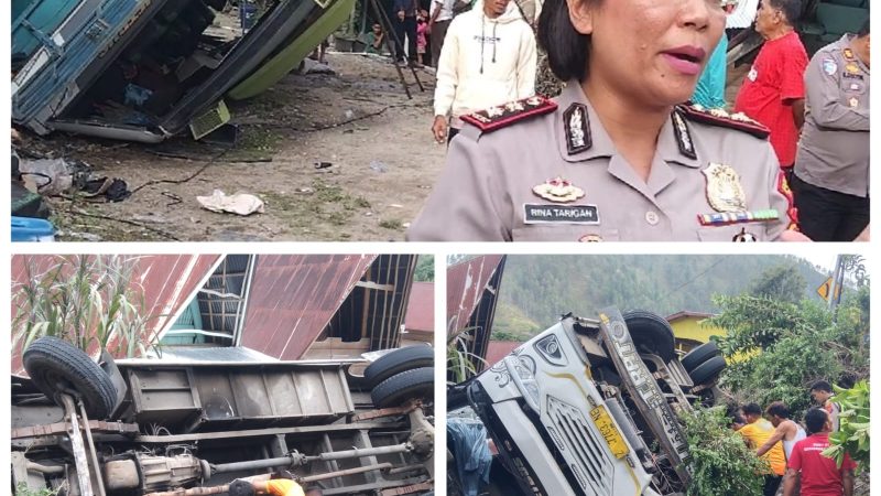 “Liburan Berujung Petaka, Bus Rombongan Asal Kisaran Terjun 10 Meter di Boho Sianjur Mula-mula”