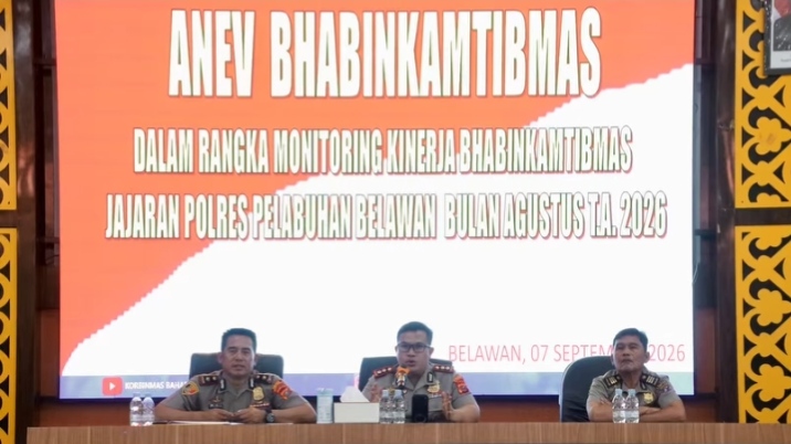 Pimpin Anev Bhabinkamtibmas, Kapolres Pelabuhan Belawan Perkuat Peran Polisi di Tengah Masyarakat