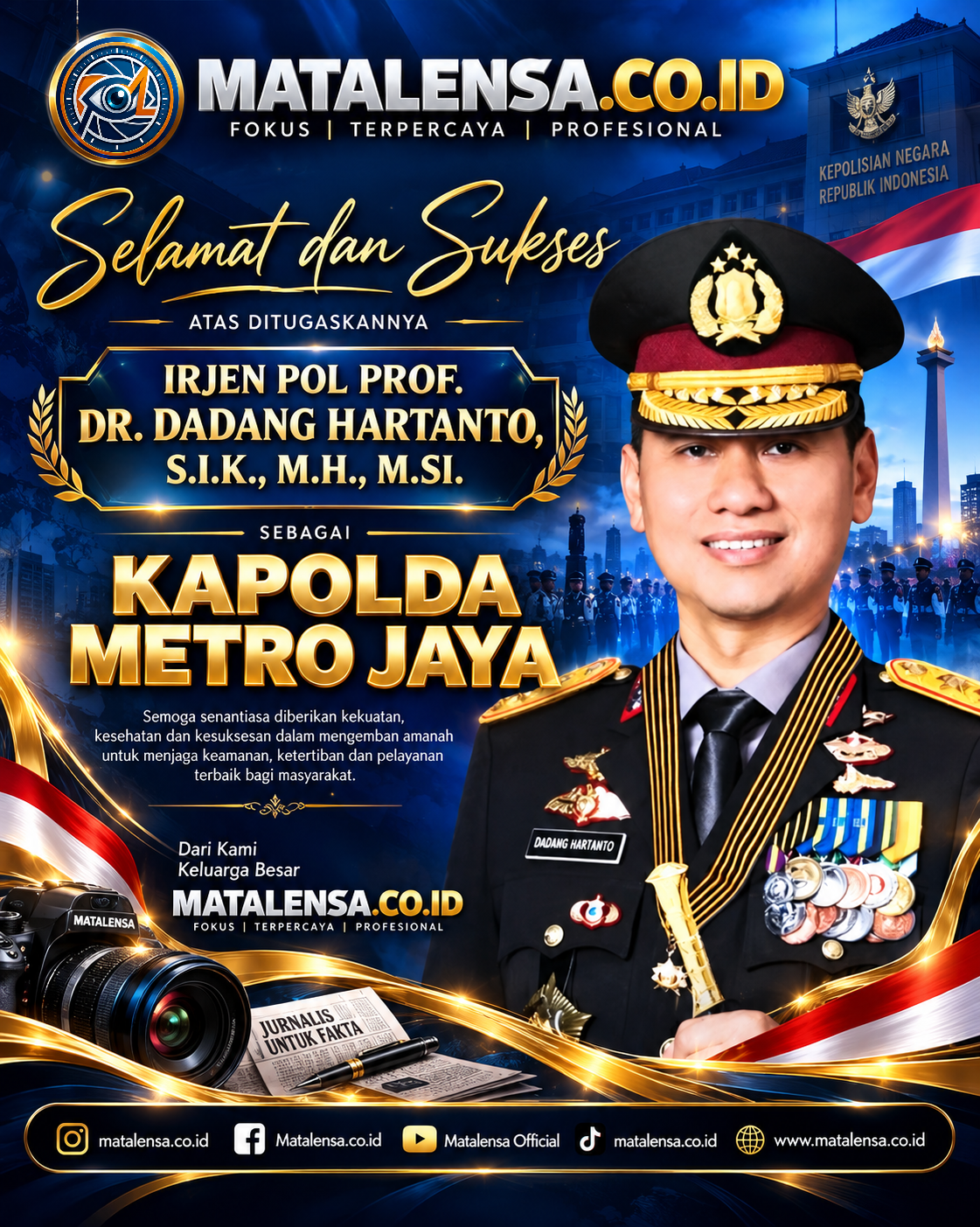 Dari Medan Ke Jakarta : Prof Dadang Hartanto Kini Pimpin Polda Metro Jaya 